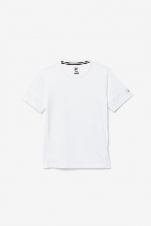 Camisa Polo Fila Core Doubles Crew Unisex Blancas | 043679SDX