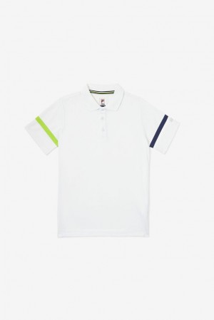 Camisa Polo Fila Core Tennis Polo Unisex Blancas Azul Marino | 913604NXA