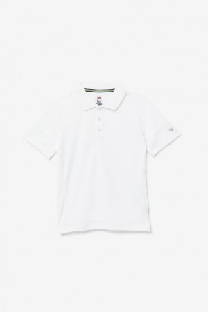 Camisa Polo Fila Core Tennis Polo Unisex Blancas | 417308TZS