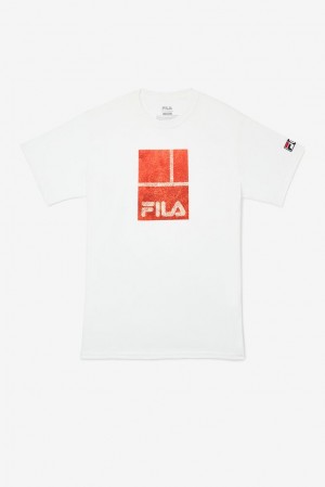 Camisa Polo Fila Paris Tee Hombre Blancas | 591863QRO