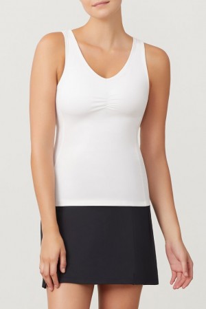 Camiseta Tirantes Fila Racerback Tank Mujer Blancas | 067491GAZ