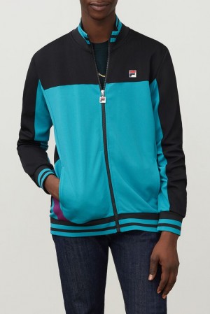Chaqueta de Chandal Fila Tiebreaker Track Jacket Hombre Bbay/Blk/Grpj | 406517PGN