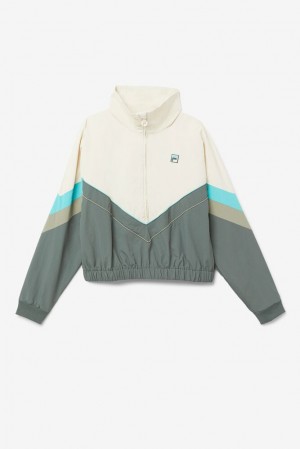 Chaquetas Fila Chiaki 2 Wind Jacket Mujer Azules Turquesa | 467253EKR