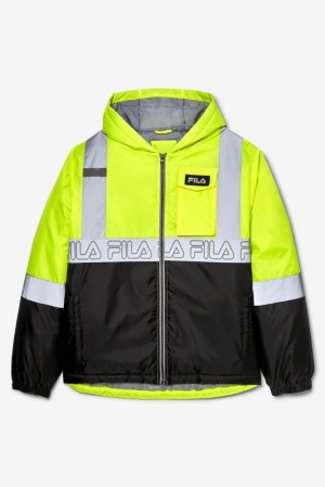 Chaquetas Fila High Visibility Field Hooded Jacket Unisex Amarillo | 386451XQP