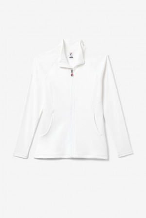 Chaquetas Fila White Line Jacket Mujer Blancas | 208374IBU