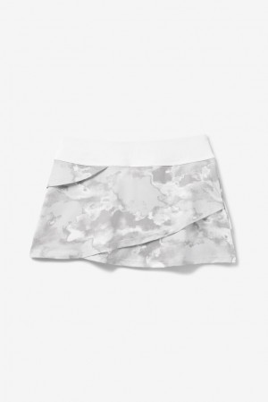Falda Corta Fila Deuce Court Tiered Skort Mujer Wht/Multiprt | 184976UNT