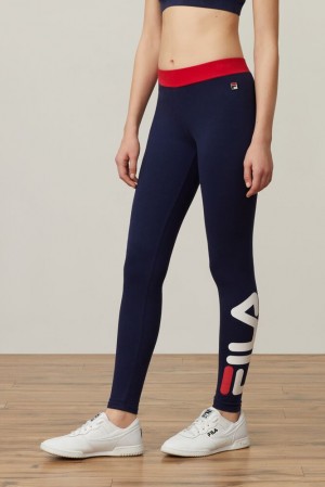 Mallas Para Correr Fila Imelda Tight Mujer Peac/Cred/Wht | 652194MUC