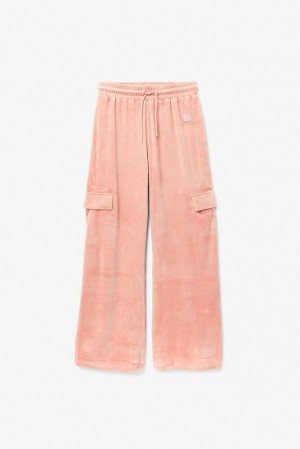 Pantalon Fila Amrita Velour Pant Mujer Rosas | 284639NUH