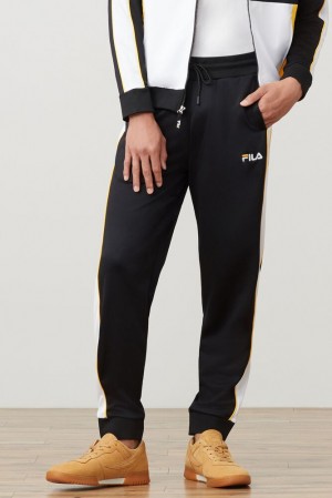 Pantalon Fila Yuri Pant Hombre Blk/Wht/Gfus | 239718MFD