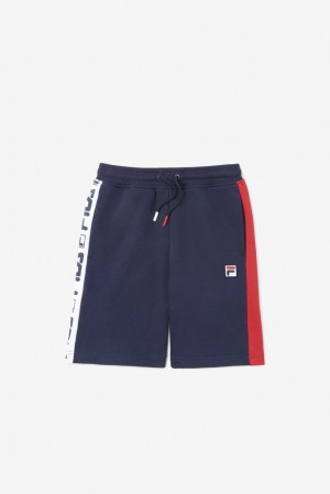 Pantalones Fila Logo Short Unisex Azul Marino | 326918CKD