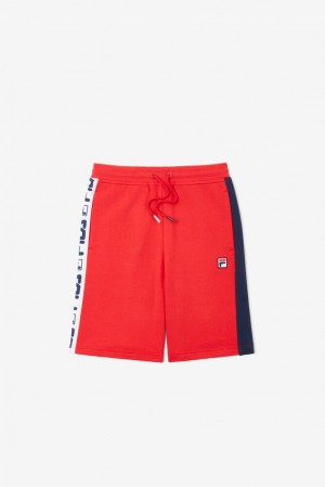 Pantalones Fila Logo Short Unisex Rojas | 841569TZS