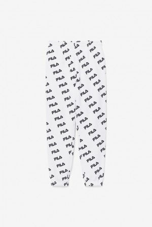 Pantalones Jogger Fila Diagonal Logo Jogger Unisex Blancas Negras | 023168CFZ