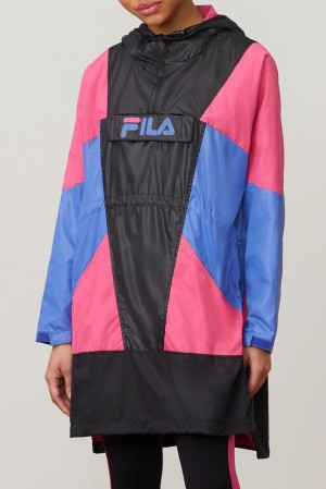 Ropa De Abrigo Fila Harlow Anorak Mujer Blk/Mage/Ampb | 342805CVE