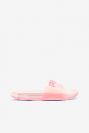 Sandalias Deslizantes Fila Drifter Luxe Clear Slide Sandals Mujer Rosas | 143986CNA