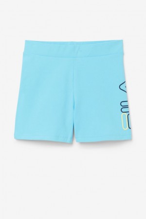Short Fila Beatriz High Waist Bike Shorts Mujer Azules | 032479GVO