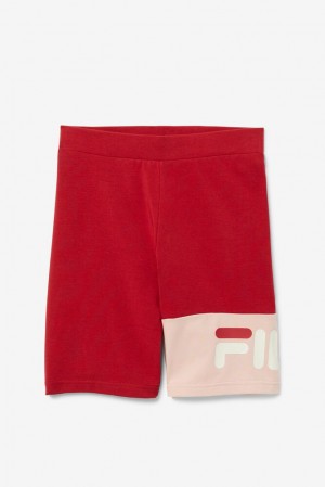 Short Fila Kaira Bike Shorts Mujer Rojas Rosas | 832754LDN