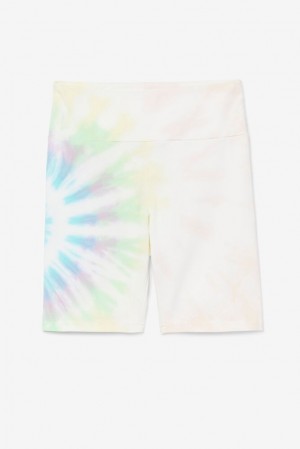 Short Fila Taima Tie Dye Bike Short Mujer Creme | 803196UJI