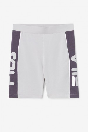 Short Fila Trina Bike Short Mujer Plateadas Blancas | 360549CST