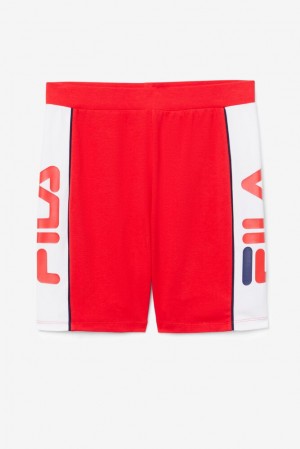 Short Fila Trina Bike Short Mujer Rojas Blancas | 029615AMH