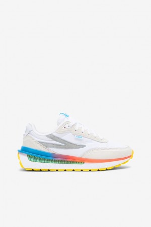 Tenis Fila Renno Sneakers Mujer Blancas Azules Limón | 917024HGK
