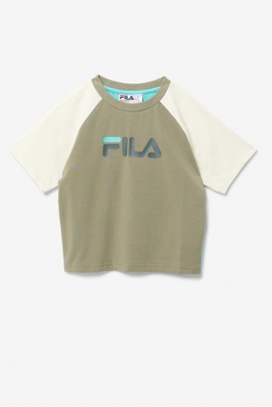Tops Fila Aisha Tee Mujer Azules Turquesa | 248713RVE