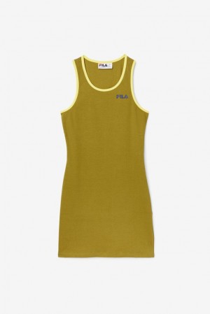 Vestido Fila Mattea Dress Mujer Verde Oliva | 307429KDX