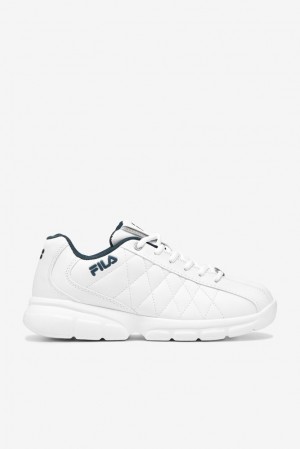 Zapatos Tenis Fila Fulcrum 3 Tennis Shoes Hombre Blancas Blancas Azul Marino | 218945FNU