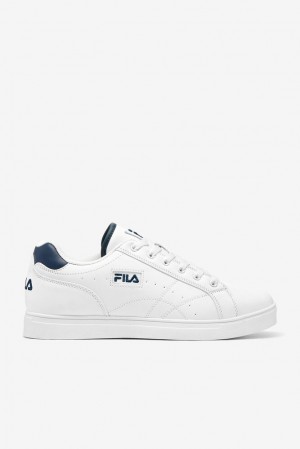 Zapatos Tenis Fila West Naples Tennis Shoes Hombre Blancas Azul Marino Blancas | 508136KZU